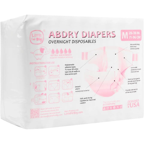 Adjustable Tapes Adult Diaper 10pcs ABDry Ultra Absorbent Diapers White Medium 2838, Mobility Aid, Adult Incontinence Care, Discreet Design, Comfortable Fit, High Absorbency, Soft Material, Absorbent Underwear, Medical Diaper, Postpartum Recovery, Spinal