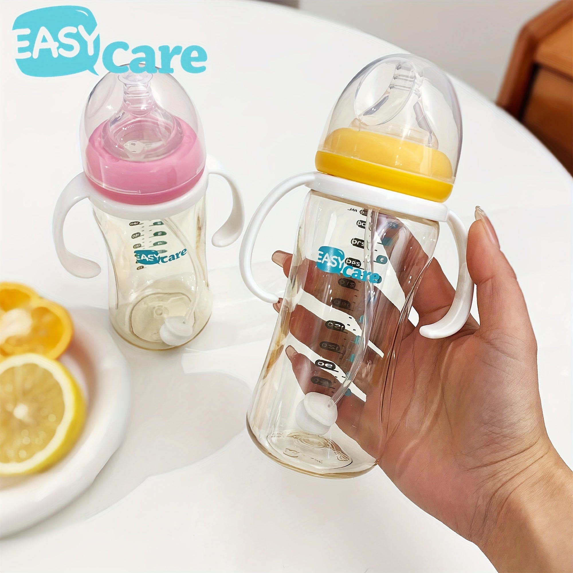 6 Pack EASYCARE Wide-mouth Baby Feeding Bottle, 320ML\u002F10.8OZ, PPSU Material, Large-capacity Anti-fall Drinking Cup And Sippy Cup, Easy To Hold And Clean, Suitable For Baby Birthday Parties, Gender Reveal, Wedding Games, Christmas, Holiday Gifts.