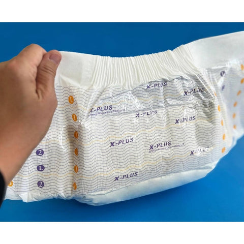 TotalDry X-Plus Fitted Incontinence Briefs Adult Diapers - Heavy-Duty 24-Hour Overnight, Ultra Absorbent (Plastic Backed) with 16-Hour Leakproof Guarantee, HSA\u002FFSA Approved, Large Size for Men & Women, Incontinence Supplies, Disposable Underwear For