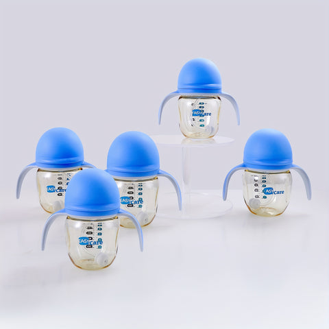 Durable Baby Bottle 5 Pack EASYCARE Wide-Mouth Baby Bottle | 6-12M Nipple, 160ml\u002F5.6oz PPSU - Durable, Easy-Grip & Clean Sippy Cup & Straw Cup - Ideal For Baby Showers, Gender Reveals, Weddings, Christmas & Holiday Gifts