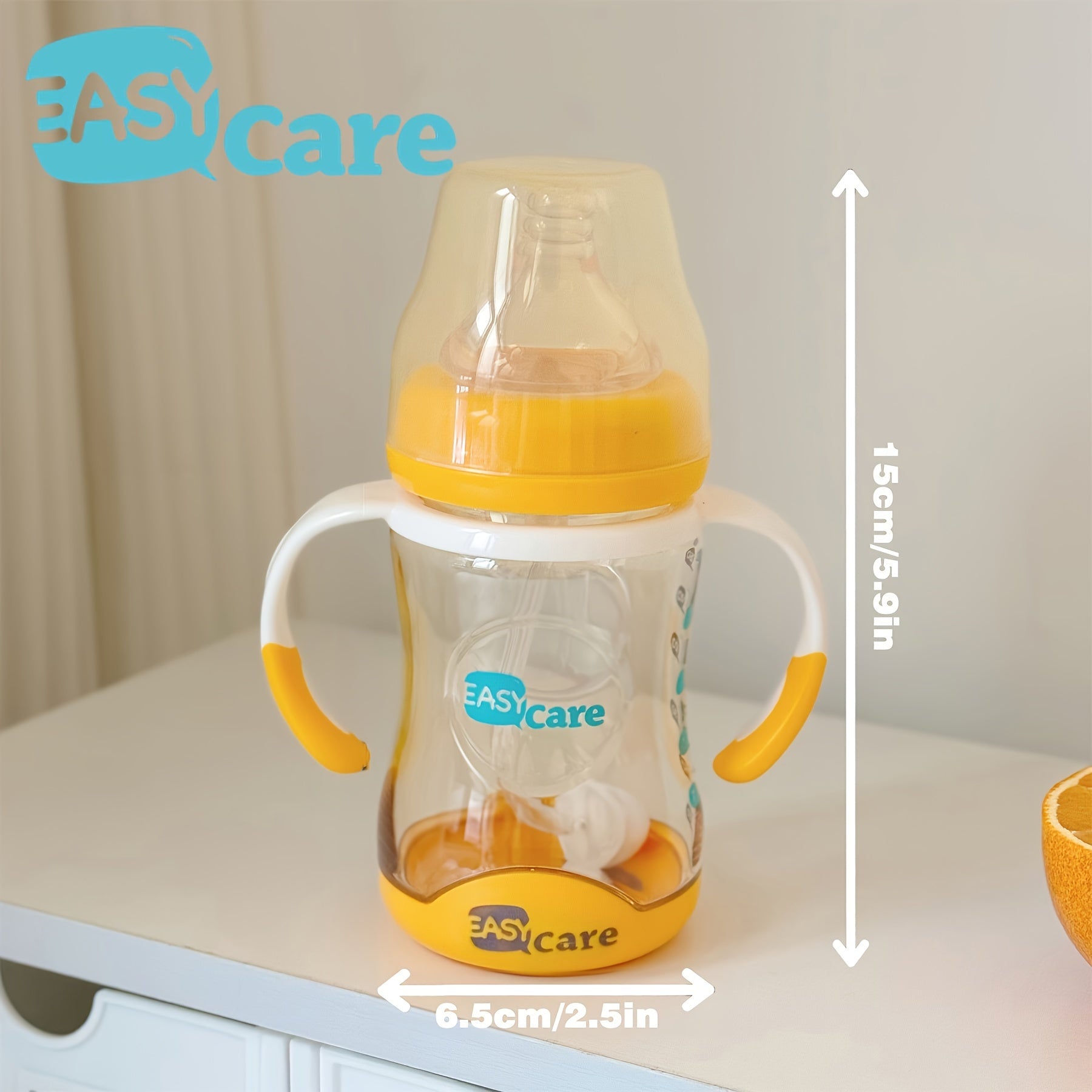 6pcs EASYCARE Wide-Mouth Baby Bottle, 236.22-472.44inch Nipple, 160ml\u002F5.6oz PPSU - Large, Durable, Easy-Grip & Clean Sippy & Straw Cup - Perfect for Parties, Gender Reveals, Weddings, Christmas & Holiday Gifts